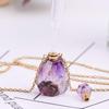 YGLINE Natural Healing Stone Essential Oil Diffuser Perfume Bottle Pendant Necklace Jewelry