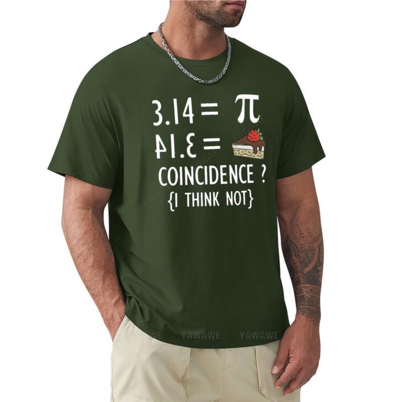 Funny Math T Shirt GiftsPi Number and Pie Coincidence I Think Not for Women Men TShirt Boys White T Shirts Mens Clothing