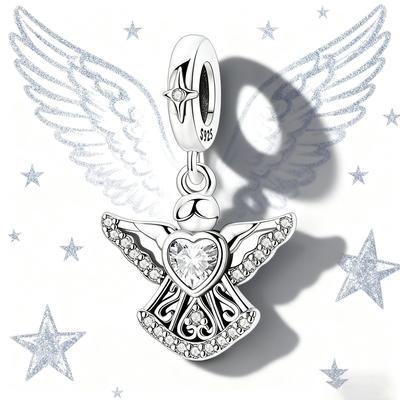 Copper Elegant AngelS Heart Angel Wings Pendants Bead Fits Charms Bracelets For Women Beautiful Jewellery Crafting
