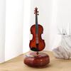 8 Inchi Violin Guitar Music Box Wind-Up Musical Instrument - Melody Playing Stringed Accessory for Birthday Festival Gift