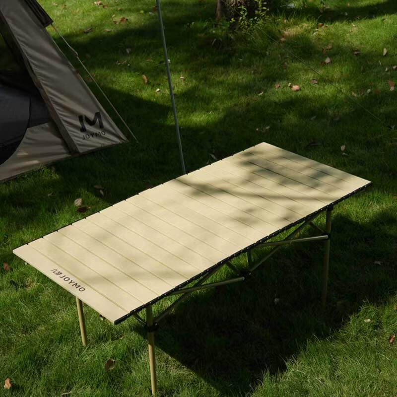 Jìmèng Outdoor Camping Metal Roll-up Table and Folding Chair Set