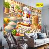 1 piece of 2D plane, the delicious food of the mouse chef, polyester fiber photography 2D background cloth