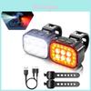 Versatile Q6 Front And Rear Bike Light Set Ideal For Nighttime Cycling Adventures
