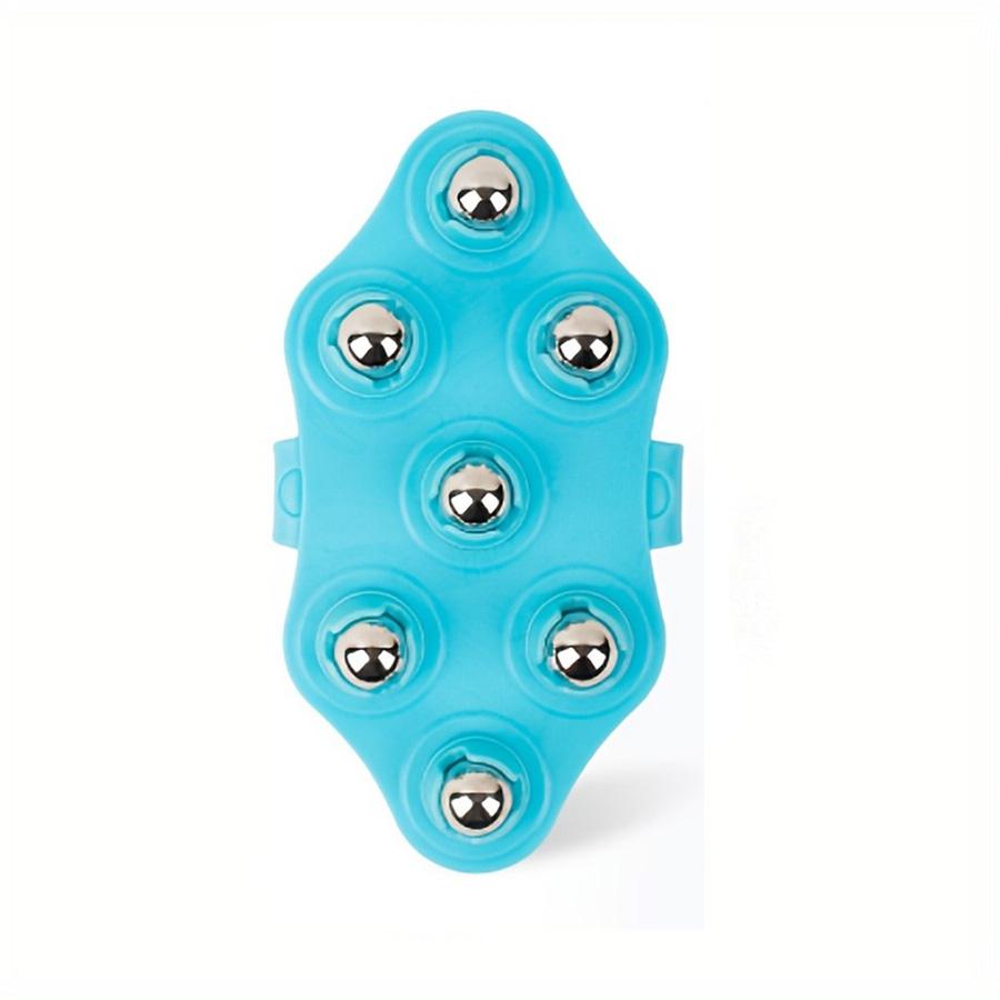 

Enjoy Comfortable Seven, bead Massager, Five-element Meridian Brush, Rolling Ball Lymphatic Massage For 360-degree Health Care синій