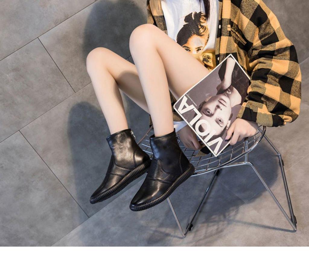 Women's Genuine Soft Leather British-Style Martin Boots - 2025 Collection, Breathable Short Boots for Autumn/Winter and Spring Trends