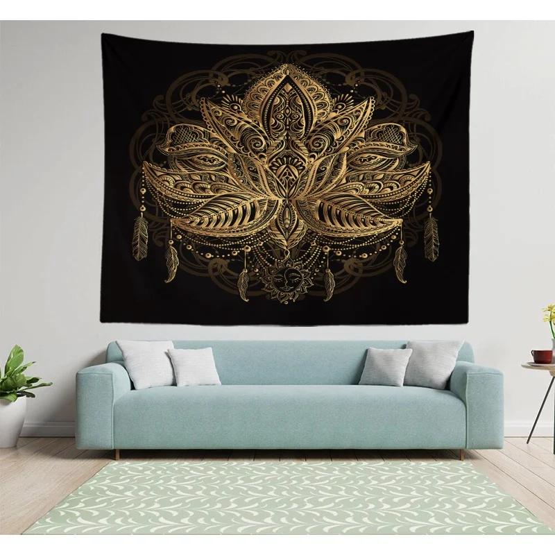 Home Decor Living Room Bedroom Tapestry Mandala Sun Lotus Wall Sofa Hanging