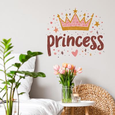 Adesivi Murali Decorativi Stella Corona Dipinta per la Camera da Letto delle Bambine
