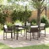 VidaXL 5-Piece Garden Dining Set with Cushions In Brown Synthetic Rattan 3380755