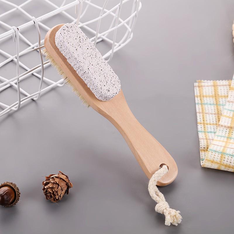 Hemu Boar Bristle Face & Bath Brush - Single-Sided for Face Wash, Back Scrub, and Nail Cleaning