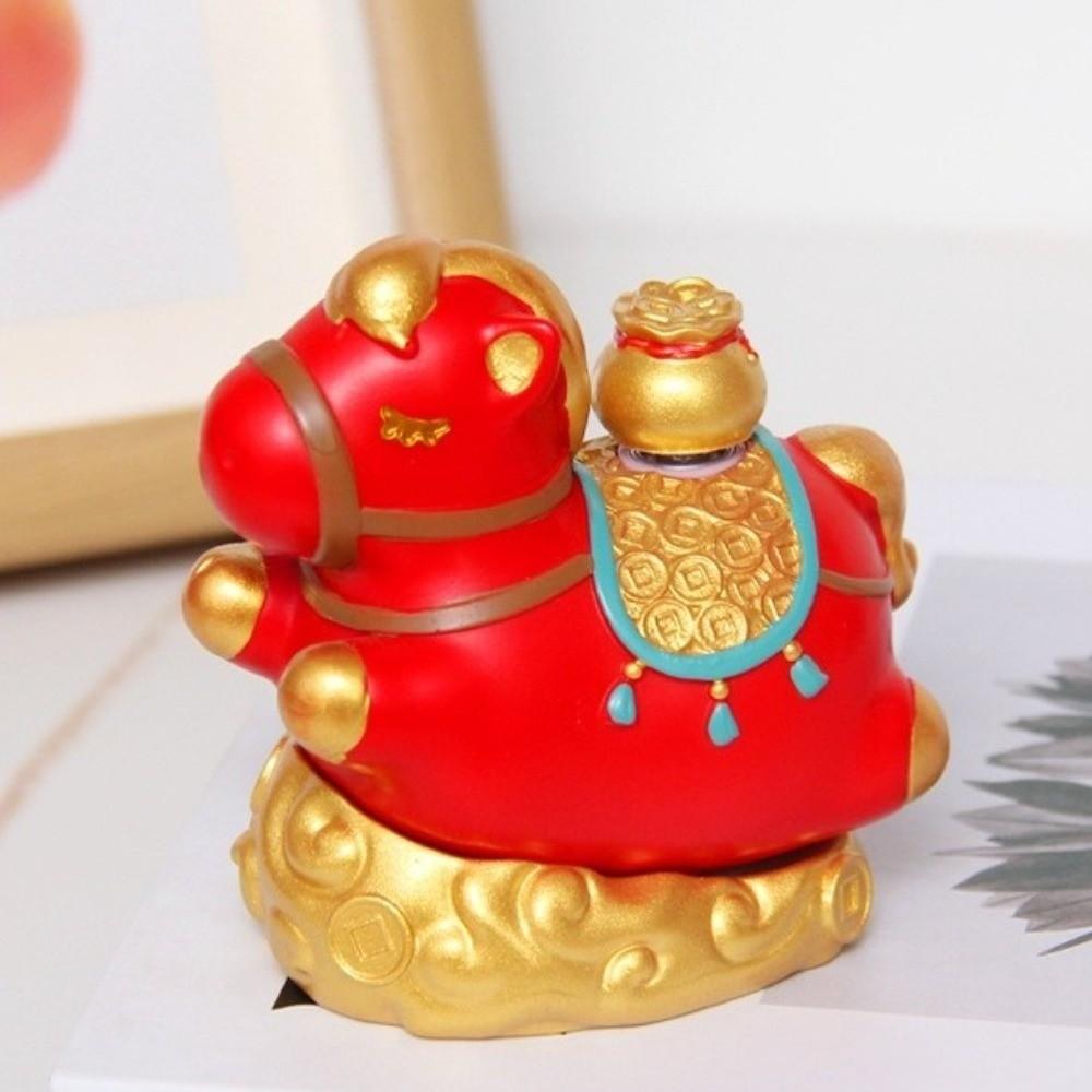 Handgefertigte Cartoon-Pferdestatue, Kawaii-Pferdemaskottchen, DIY-Bastelidee, Tischdekoration, Heimdekoration