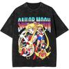 Sailors Moons Vintage Washed T Shirt  Women 100% Cotton Casual T-Shirt O Neck Anime Tees Short Sleeve Clothes Plus Size
