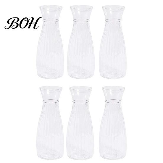 Trendy Flower Container Clear Bud Vase, Plastic Transparent Modern Plant Table Centerpiece Vase for Home Party Wedding Decor Lightweight