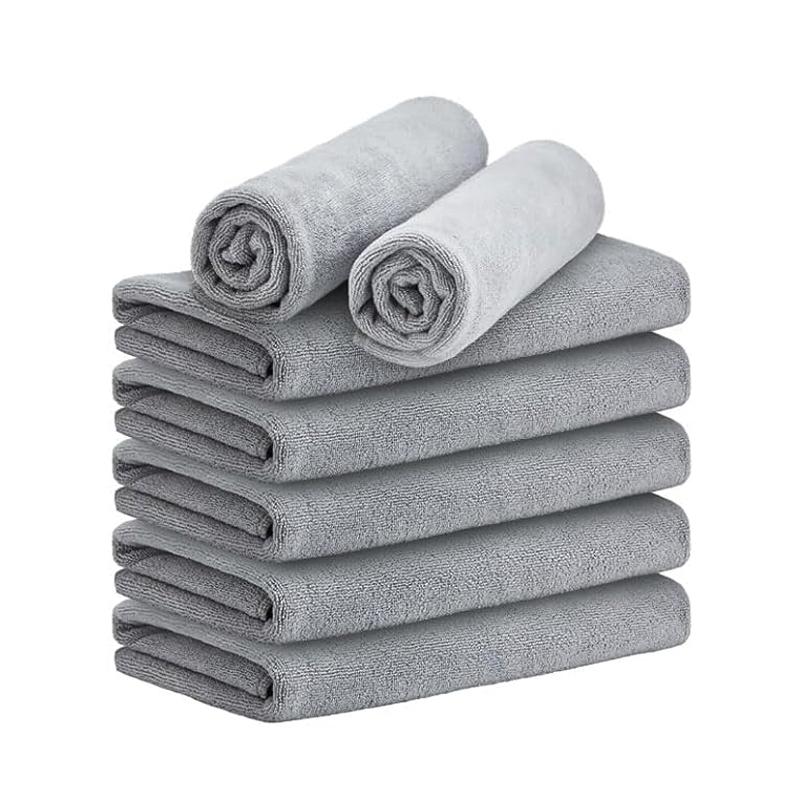 

5/2 шт. Салонні рушники з мікрофібри Чорні Для перукаря Стійкі до відбілювача Рушник для волосся Для дому Готелю Салону краси 40x70cm&2pcs сірий