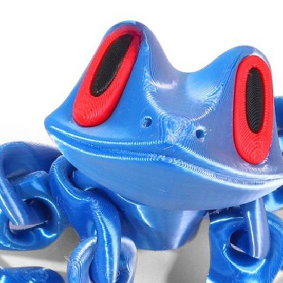 3D Printed Magnetic Frog Toy Movable Joints Frog Fridge Magnet Articulated Poseable Frog Model
