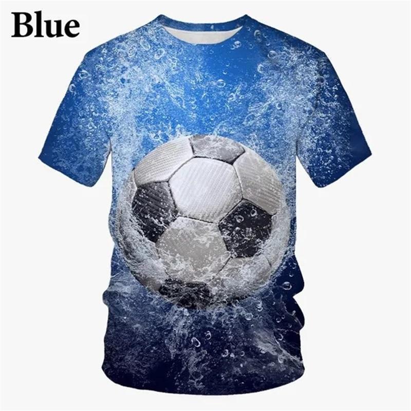 Unisex Casual Sports T Shirt For Men 3d Print Kids Football Graphic T-shirt Short Sleeve Oversized Men T-shirts Streetwear