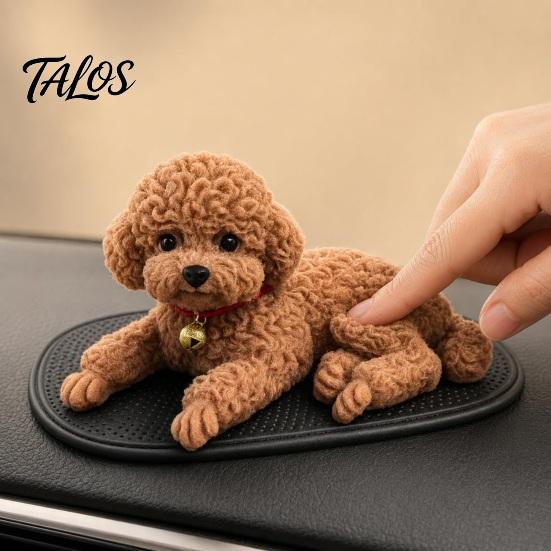 Puppy Squeeze Toy with Anti-slip Mat Dog Stress Relief for Car Dashboard Decor, Teens Toys Mat, Soft Animal Anti-Anxiety Senosry