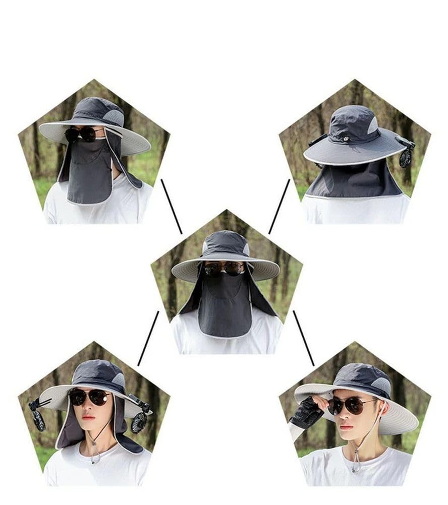 YAYUPLUS Sun Farm Safari 3 Extra Large Sizes UV Neck Adventure Day Pollen and Free C Light Hat, Work, Hat, Types, Available, 60-65cm, Protection,
