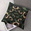 Olive Eye Square Jacquard Pillow Cover for Sofa Office Waist Cushion Cover Home Decorative Pillowcase