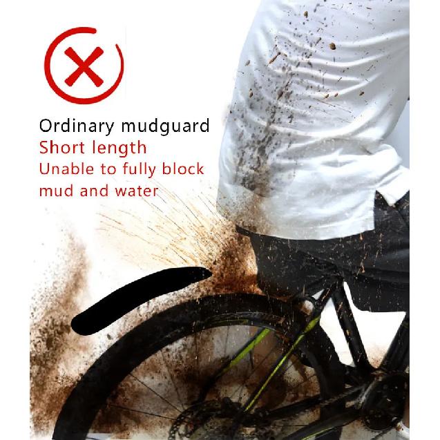 Parafango MTB RBRL a sgancio rapido Allargato Parafango Bici 24-29 Pollici Parafango Durevole per Bicicletta Protezione per Ruota Anteriore Posteriore Bicicletta