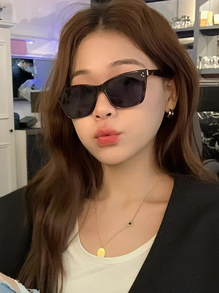 Retro Leopard Print Cat Eye American Sunglasses Women'S Advanced Sense Sun Protection Polarized Sunglasses