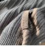 Women's Korean Style Pure Wool Hooded Zip-Up Knit Cardigan Sweater Coat - Autumn/Winter Loose Fit