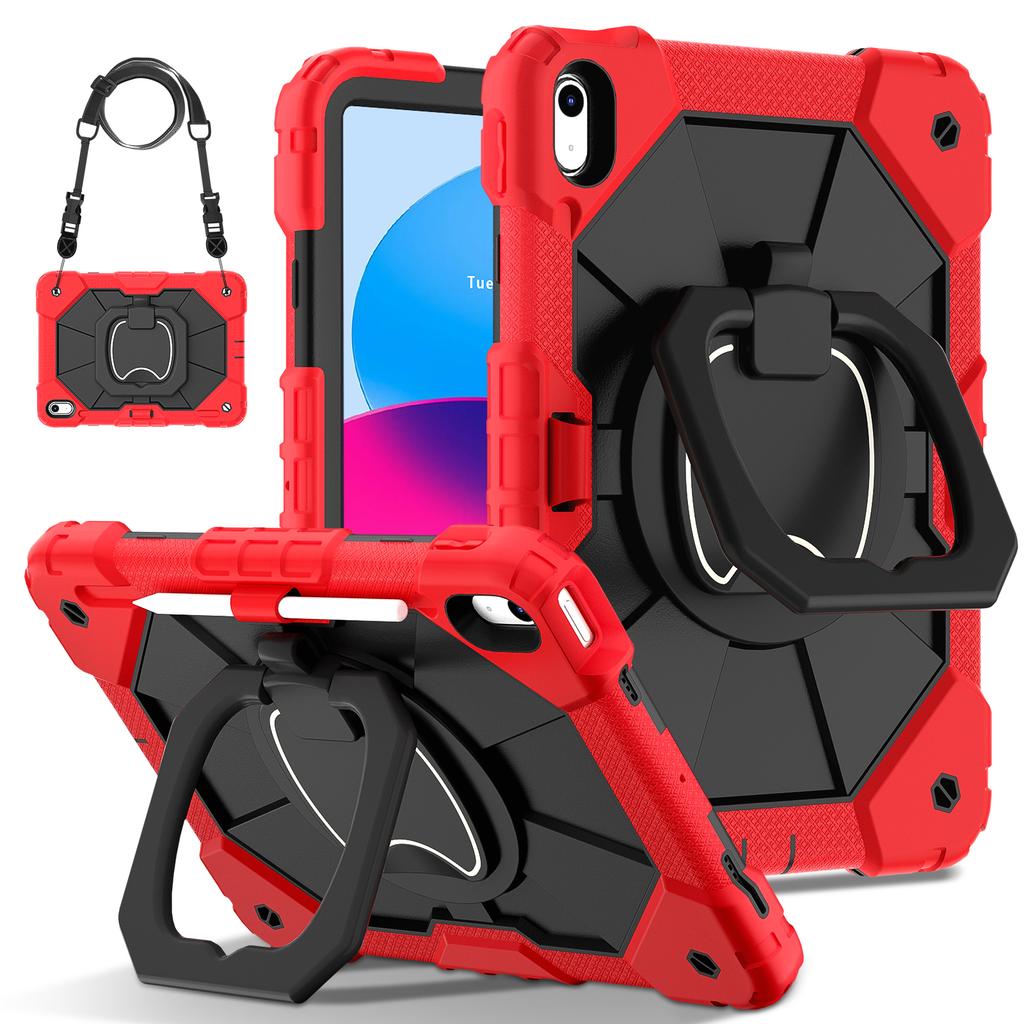 360 Grad Drehbar Robuste Panzerhülle Für iPad A16 11. 2025 iPad 10. 10,9'' 2025 Griff Ständer Tablet Hülle Mit Schultergurt