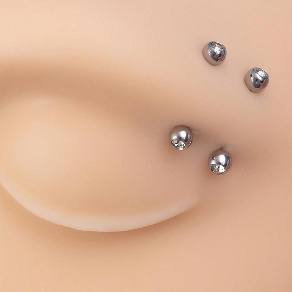 16G Ögonbrynspiercing Rookörhänge Rookpiercing Vertikal Labret Läppsmycke Rostfritt Stål Bridge Ögonbrynspiercing Smycken