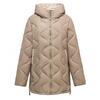 Medium and long rhombus collarless light down cotton clothes women's winter design sense niche small fragrant new cotton-padded coat