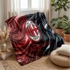 AC Milan Theme Blanket Soft Flannel Blanket Plush Throw Blanket Cozy Sofa Bed Blanket for Home Decor