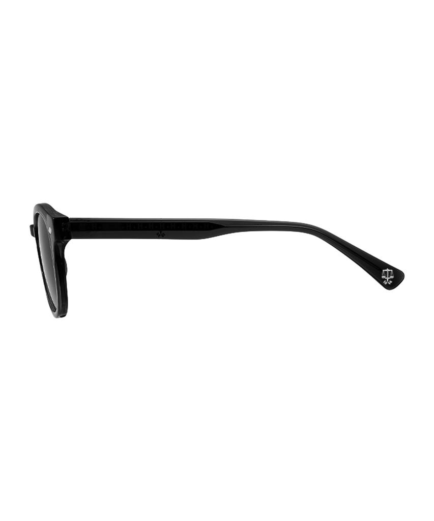 Heonteoaiweeo [Unisex] Signature Horn-Rimmed Arnel Sunglasses - Black Hta05
