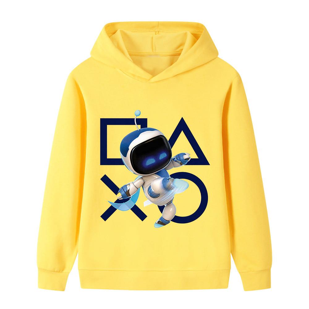 B1338 Kids Boys Girls Astro Bot Printed Casual Long Sleeves Hoodie