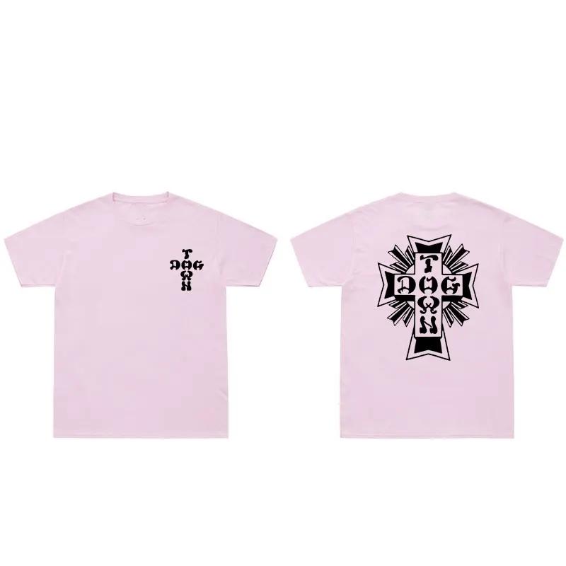 Dogtown Og Logo Czarna Koszulka Męska Damska Luźna Koszulki Harajuku Modna Hip Hop Koszulka Uliczna Bawełniane Koszulki Oversize Krótki Rękaw