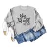 Loose Casual Women's Sweatshirt - 'Yes, I'm Cold' Print, Round Neck