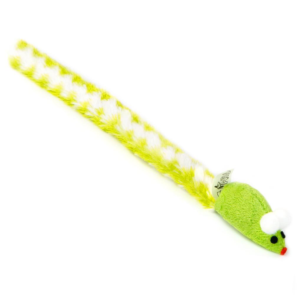 Chiwava 4-Piece 38cm Long Soft Plush Rattle Toy for Cats, Mouse Rattle Sound, Small Mouse Activity Interactive Toy