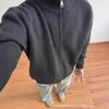 New Zipper Sweater Men's Spring Autumn Half Turtleneck Knitted Cardigan Jacket