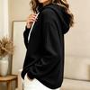 Womens Hoodies Ribbed Long Sleeve Soft  Pullover Sweatshirt