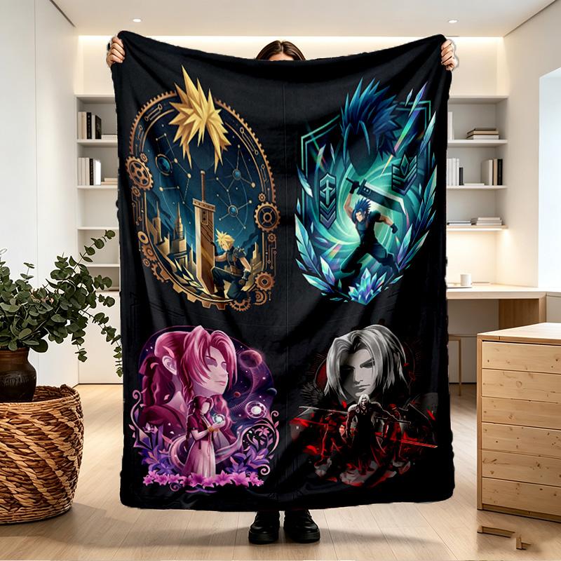 Final Fantasy Print Blanket - Soft & Comfortable, for Bedroom, Travel, Sofa, Home Decoration - Birthday Christmas Gift for Friend
