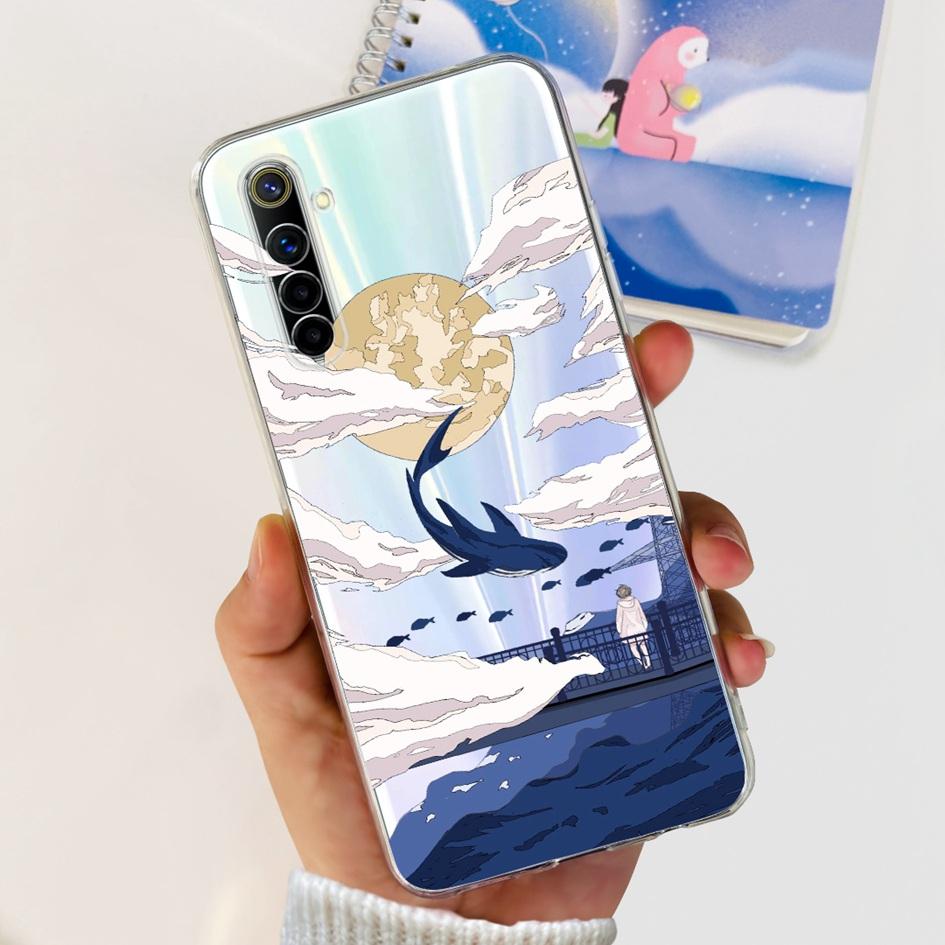 For OPPO Realme 6 Pro Case Fashion Flower Clear Soft Silicone Back Cover For Realme6 Realme 6 Pro 6S 6i 6Pro Realme6s Phone Case