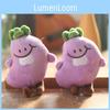 Eggplant Plush Keychain Toy Super Soft Pp Cotton Stuffed Vegetable For Girls Kids Gift