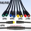 M6 M8 2 3 4 5 6 Pin Male to Female EbikeElectric Butt Cable Plug Connector Scooter Brake waterproof Signal Sensor cord 1 meterl