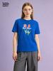 Summer T-shirt 2026 New Style Women Print Tulips T Shirt Students Casual Tee Top Female Short Sleeves Loose T-shirt