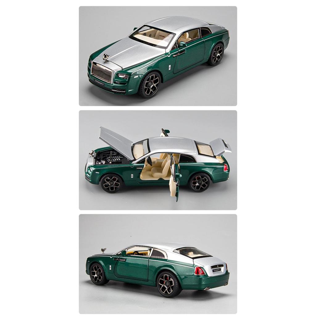 1/22 Legering Bilmodell Leksaker Rolls Royce Wraith Signage Lyx Diecast Metal Model Collection Simulering Ljud Ljus Barn Presenter