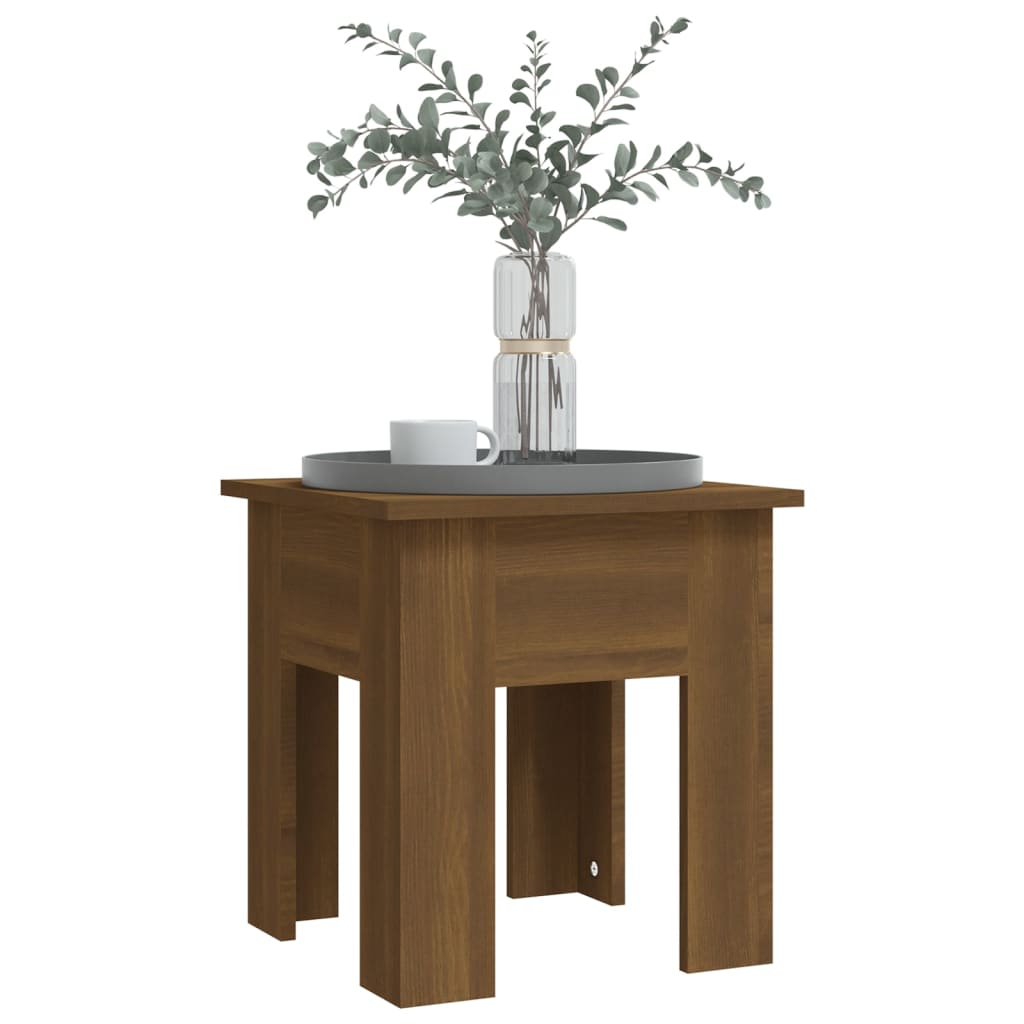 Coffee Table Brown Oak Effect 40 X 40 X 42 Cm Particleboard