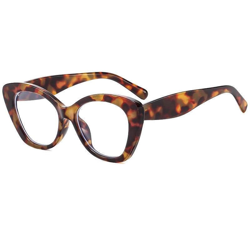 

Cat Eye Sunglasses Women Uv400 Polarized With Gray Lenses For Outdoor Fashion And Travel LeopardPatternBlueLight