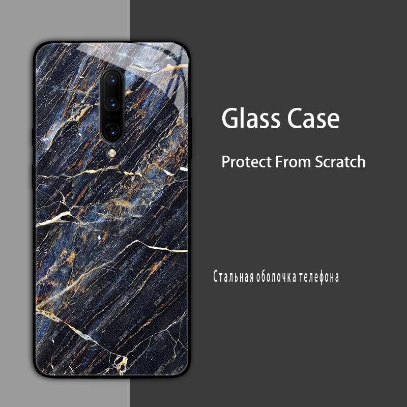 For Oneplus 7 Pro Case Cover Tempered Glass Case Hard Shockproof Coque Bumper For One Plus 7T Pro 7 T Protect Case oneplus7T
