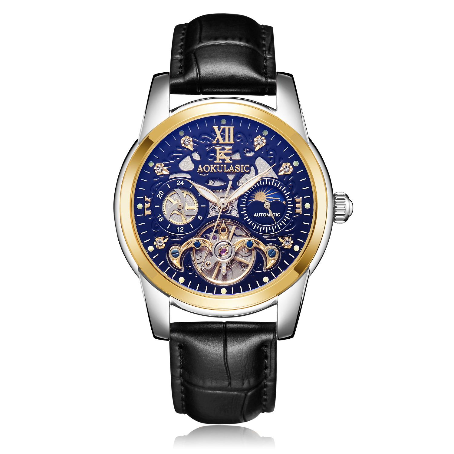 Aokulasic Ogulas Business Men S Hollow Tourbillon Multifunctional Automatic Mechanical Watch Tide