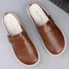 Fashion Casual Leather Men's Summer Muller Shoes Fashion Slippers Beach Shoes Outwear Sandals Stylish Trendy  Anti Slip Male Half Drag
