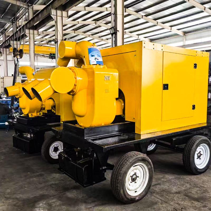 High-Capacity Diesel Engine Pumping Unit with Dual Inlets/Outlets for Flood Control and Drainage