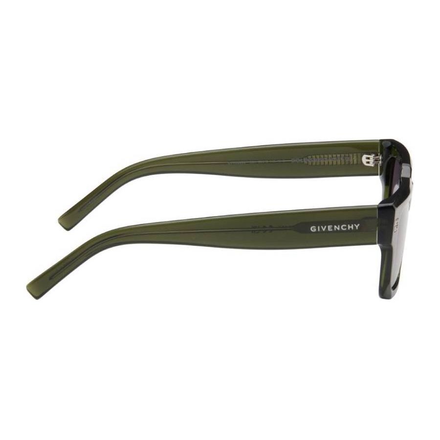 Givenchy Occhiali da sole quadrati con decorazione gamba a specchio Occhiali da sole da uomo Verdi GV40039U5396A