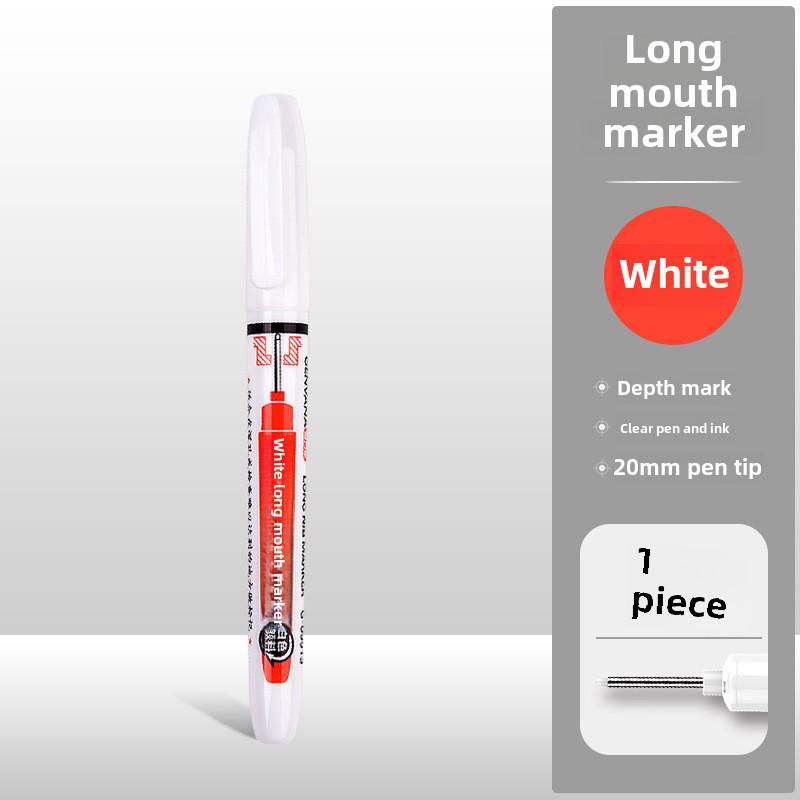 Jin Wannian 45mm Long-Head Refillable Waterproof Marker Pen for Deep Hole Woodworking and Construction.